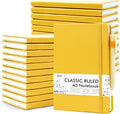 A5 Yellow Hardcover Journal Set 24 Pack - With Pens for Work & School