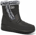 HARENCE Womens Winter Boots Comfort Snow Warm Fur Lined - Waterproof