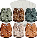 Mama Koala 2.0 Baby Cloth Diapers - Slim Fit, Reusable 6 Pack
