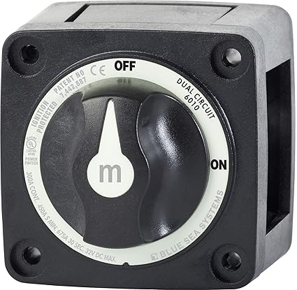 Blue Sea Systems 6010200 m-Series Battery Switch for Dual Circuits