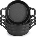 Mini Cast Iron Skillets 6.3 x 6.3 x 1.5 in (4 Pack) - Compact