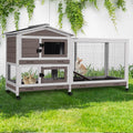 GUTINNEEN Rabbit Cage Indoor Bunny Hutch with Chew-Proof Ramp