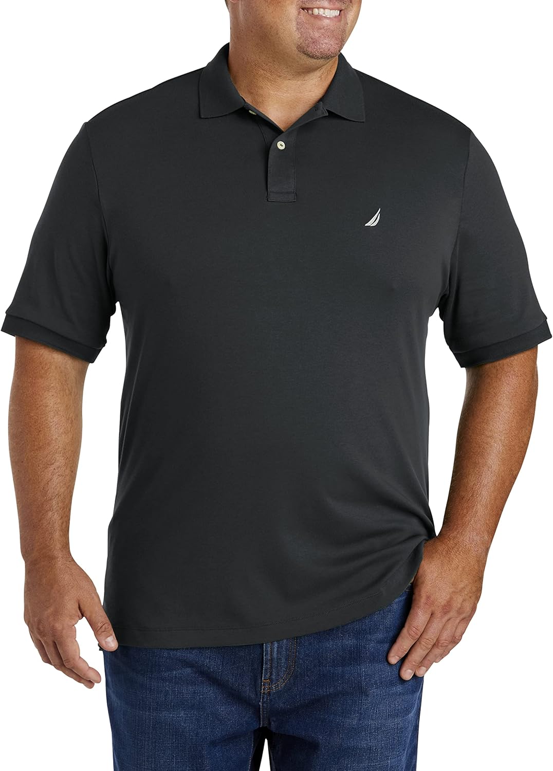 Nautica Mens Classic Fit Short Sleeve Solid Cotton Polo Shirt