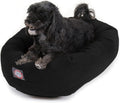 Calming Donut Dog Bed 24 in Suede with Spine Support - Cozy Washable
