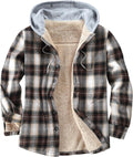 Men's Cotton Plaid Shirt Jacket Fleece Lined Flannel (Style J92N)