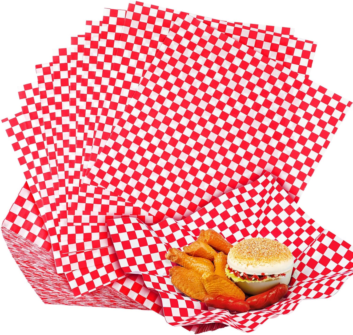 Spakon 1000 Sheets Wax Deli Paper for Food Basket Liners