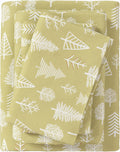 Flannel Sheet Set Queen Size Winter Forest - 100% Turkish Cotton Cozy