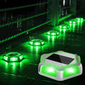 Green Solar Dock Lights Driveway Deck Lights - 12 Pack LED Pathway