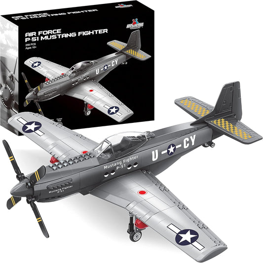Apostrophe Games P-51 Mustang Fighter Plane Building Block Set