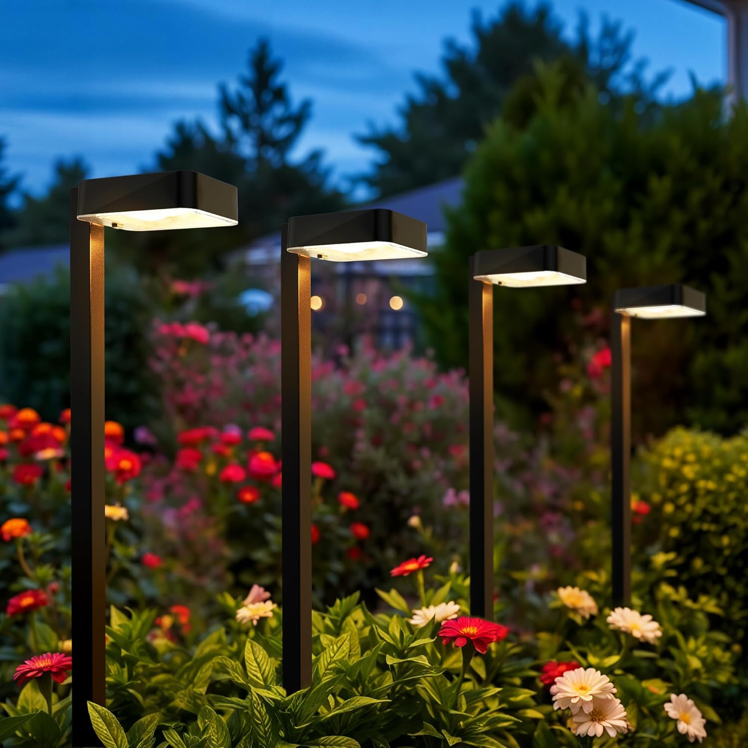 Solar Pathway Lights Outdoor - 8 Pack Bright Modern Lights