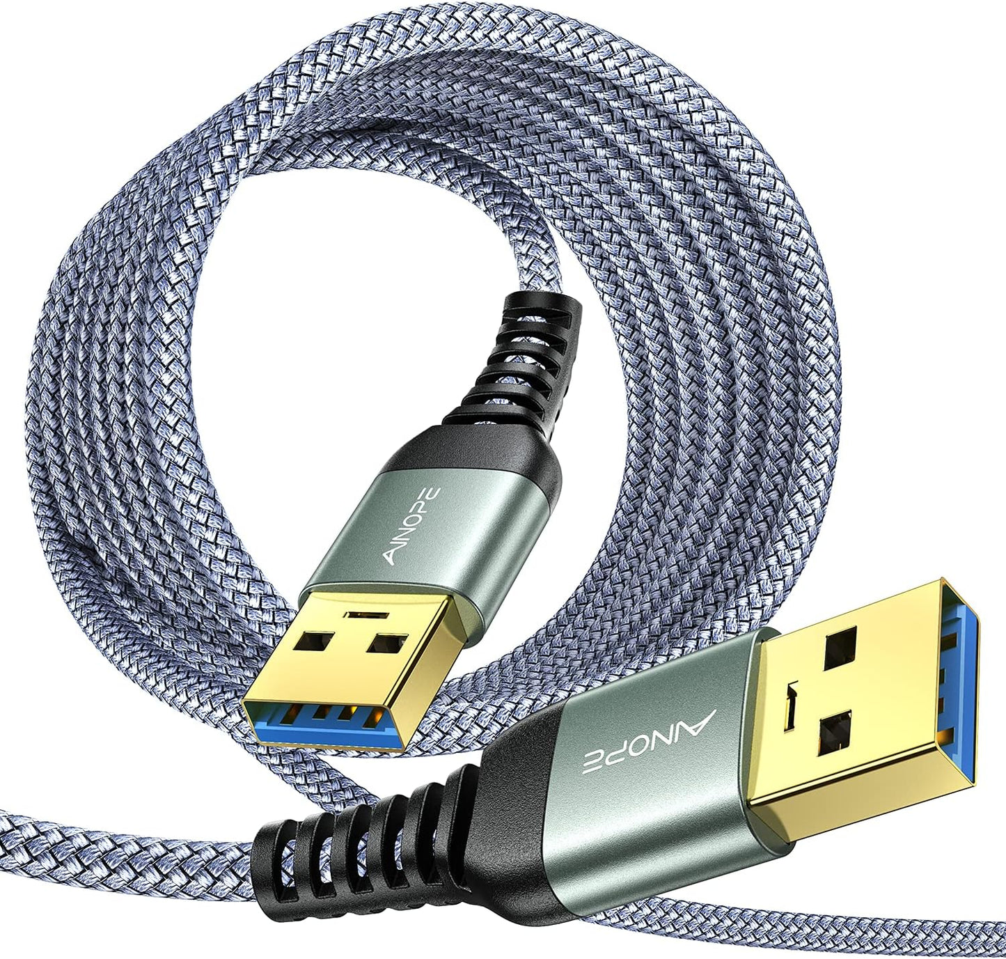 AINOPE 10FT USB 3.0 A to A Male Cable - Never Rupture
