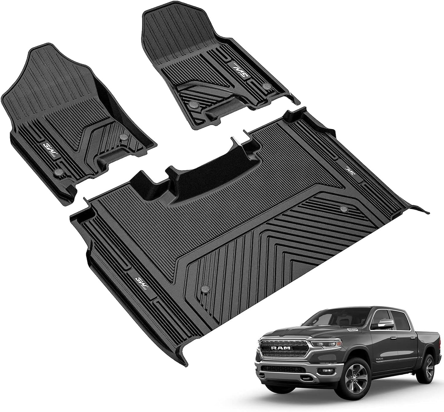Custom Fit Floor Mats for 2019-2024 Dodge Ram 1500 Crew Cab