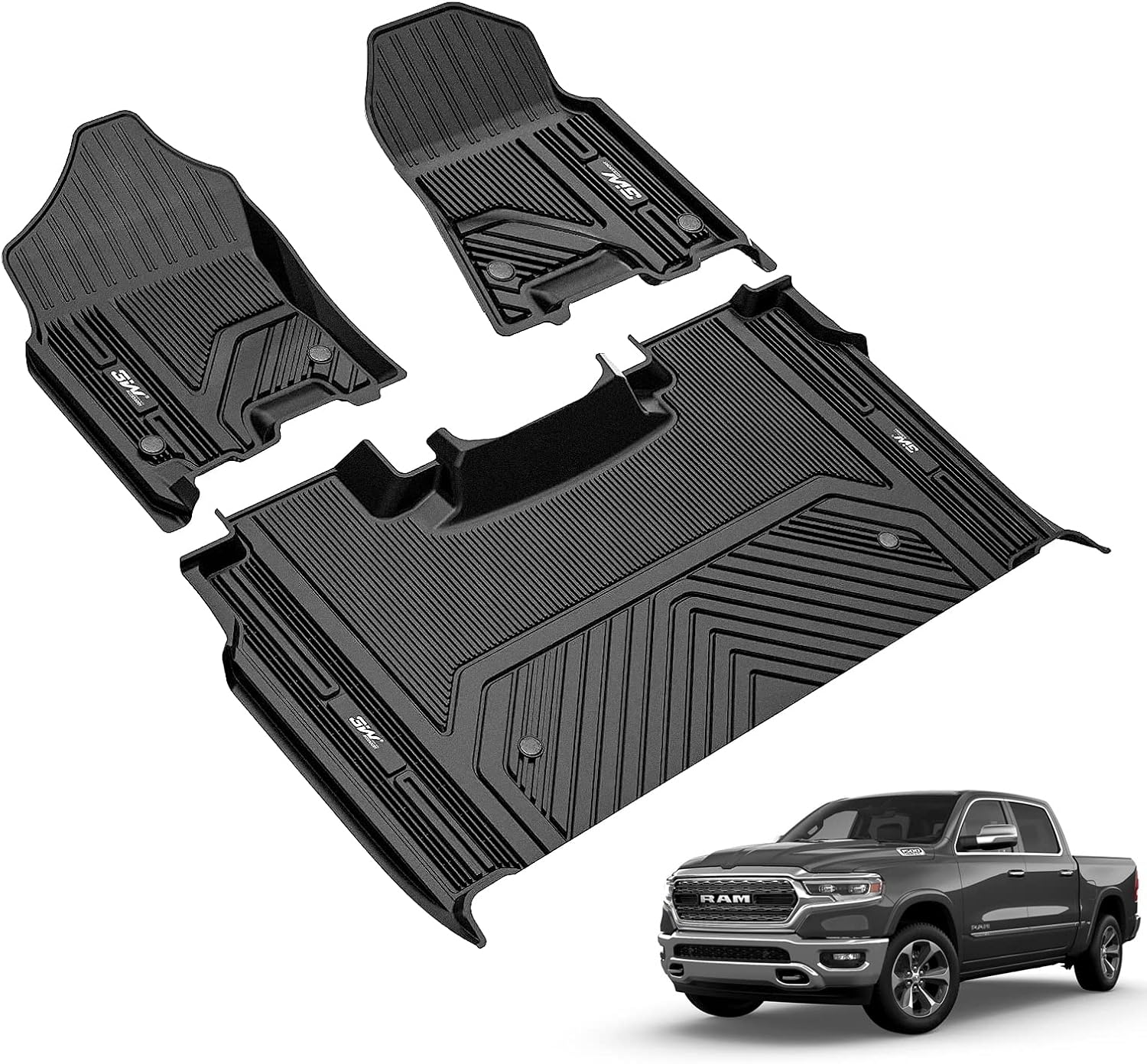 Custom Fit Floor Mats for 2019-2024 Dodge Ram 1500 Crew Cab
