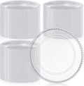 Clear 13 in Beaded Charger Plates 100 Pack - Event Ready
