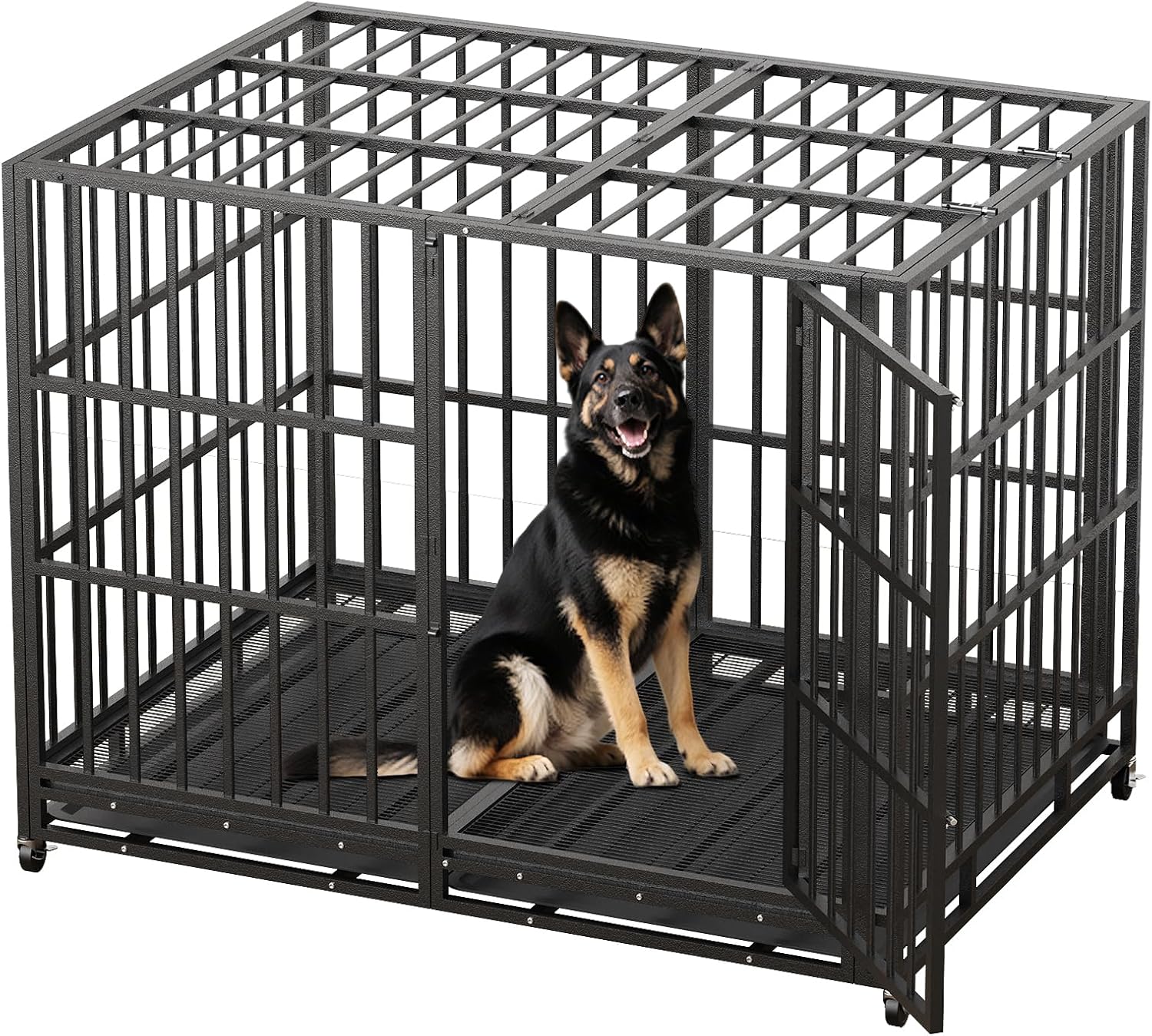 60 Inch Heavy Duty Indestructible Dog Crate for Large Dogs