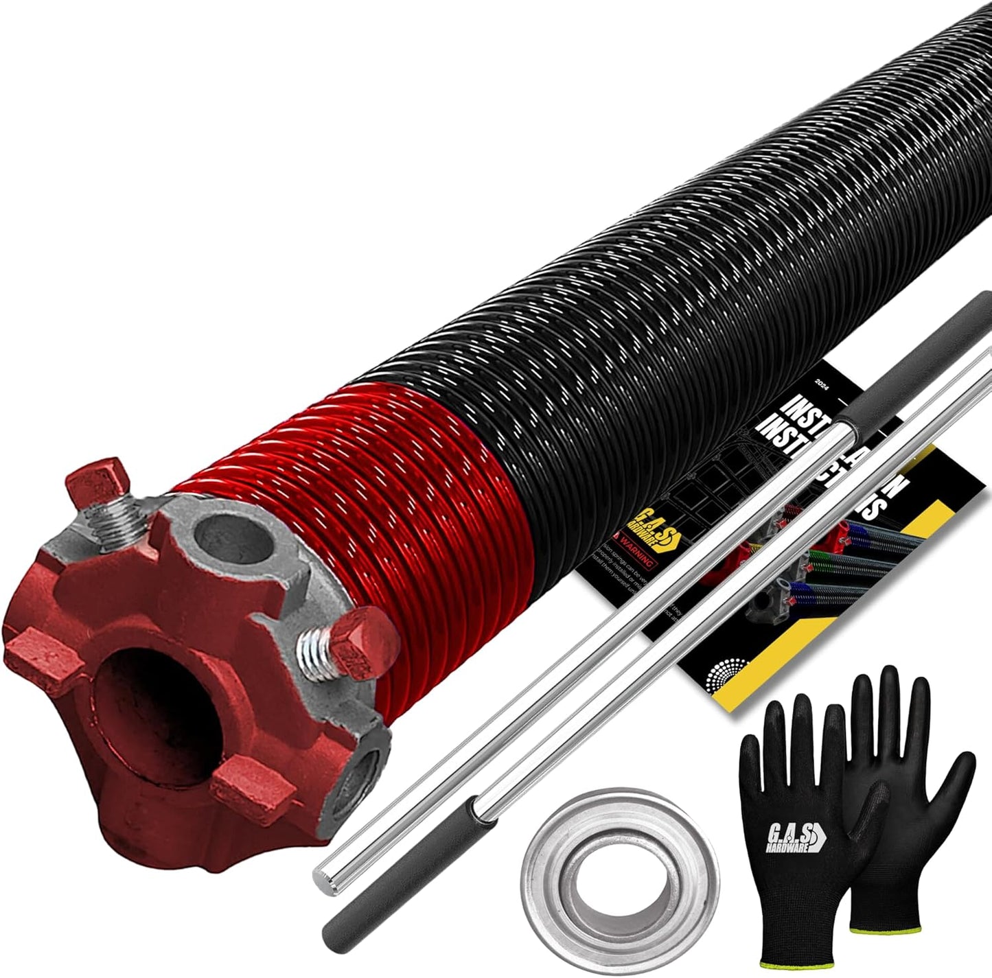 Garage Door Torsion Spring 225x2x27 with Steel Bearing and Tools