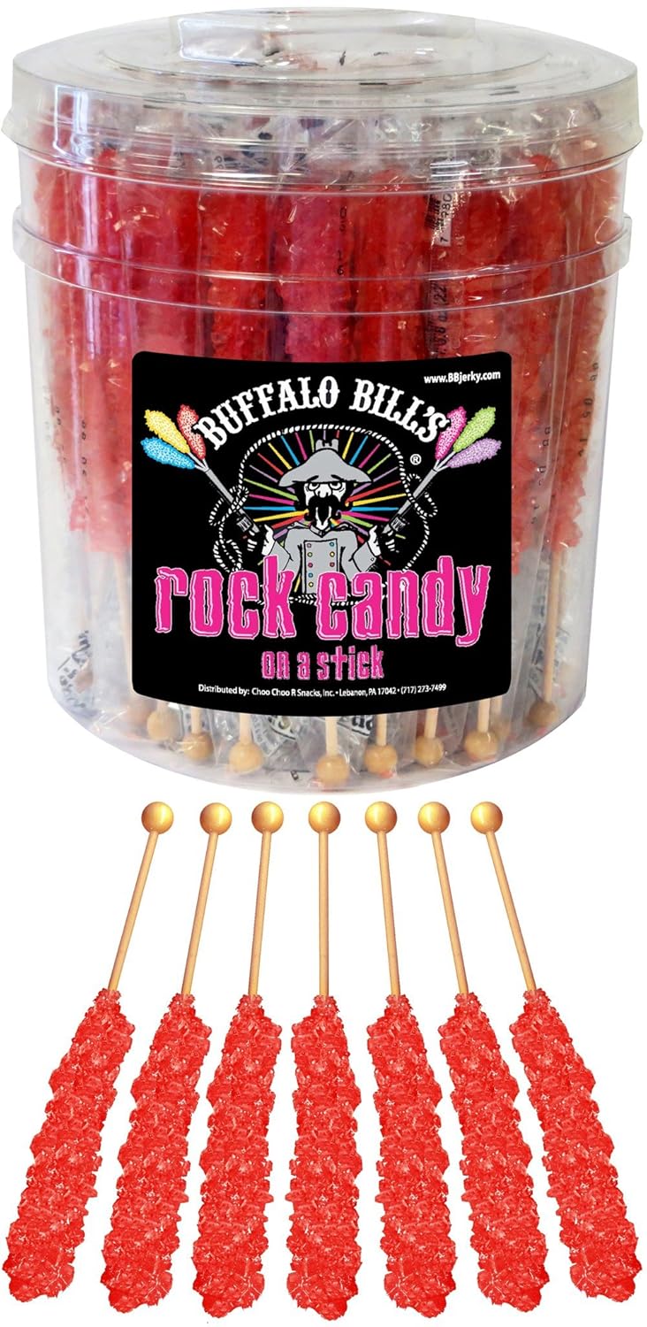 Buffalo Bills Strawberry Rock Candy Sticks for Parties and Gifts
