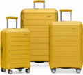 Yellow 3-Piece Pagosa Hardshell Spinner Luggage Set - Expandable