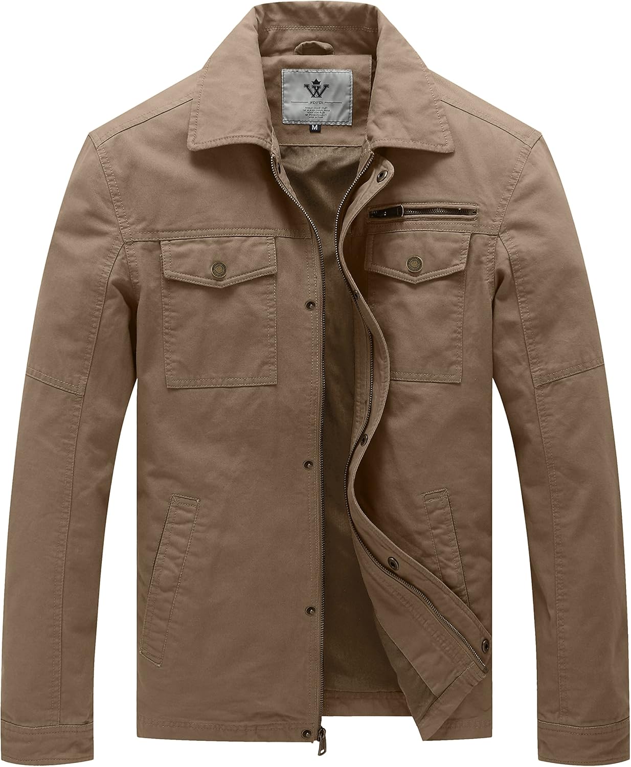 WenVen Men's Casual Canvas Cotton Military Lapel Jacket Review