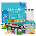 Tea Gifts for Women Sampler Gift Basket with 15 Unique Blends