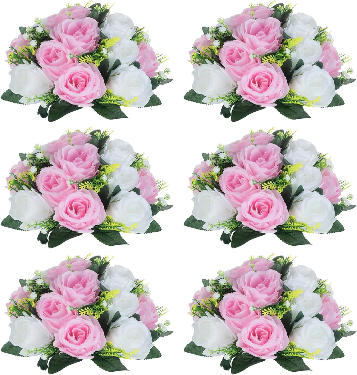 Artificial Flower Decor: 6 Fake Flower Ball Bouquets for Home