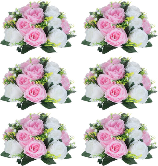 Artificial Flower Decor: 6 Fake Flower Ball Bouquets for Home