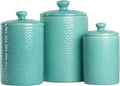 10 Strawberry Street CAN BLU Kitchen Canister Set, 3 Piece - Tide Blue