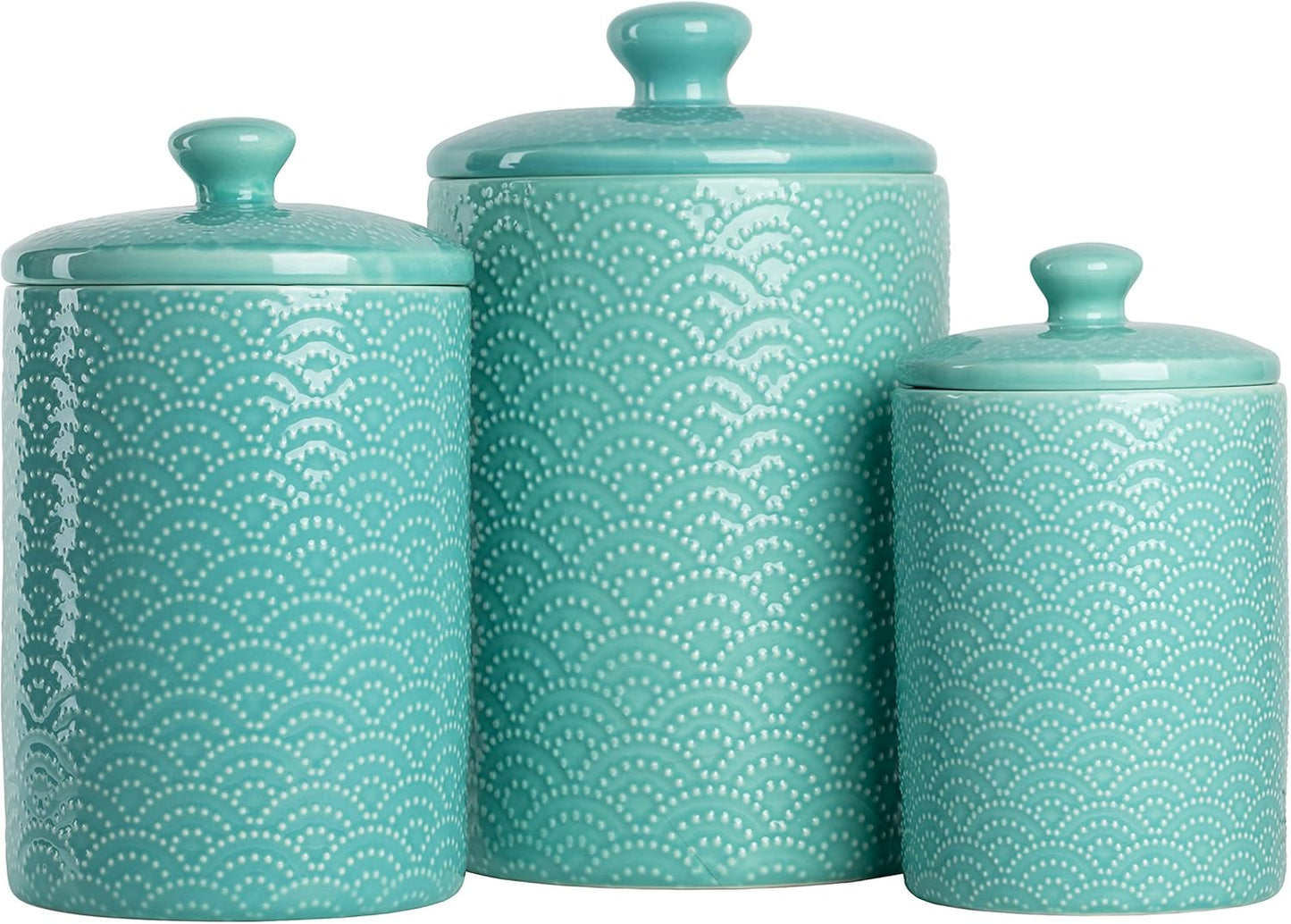 10 Strawberry Street Tide Blue Kitchen Canister Set for Storage