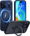 CASEKOO 17 Pro Case with Magnetic Ring Stand - Slim Deep Blue