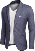 COOFANDY Men's Slim Fit One Button Blazer - Versatile Lightweight this