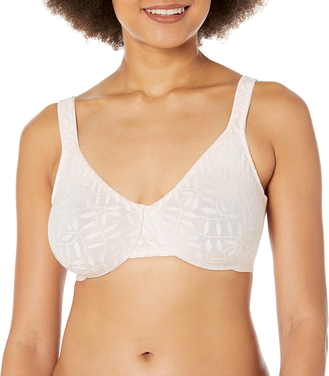 Olga Women's Sheer Leaves Minimizer Bra for Comfort and Style