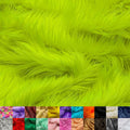 Neon Yellow Faux Fur Fabric by the Yard - 60 in Wide Super Soft