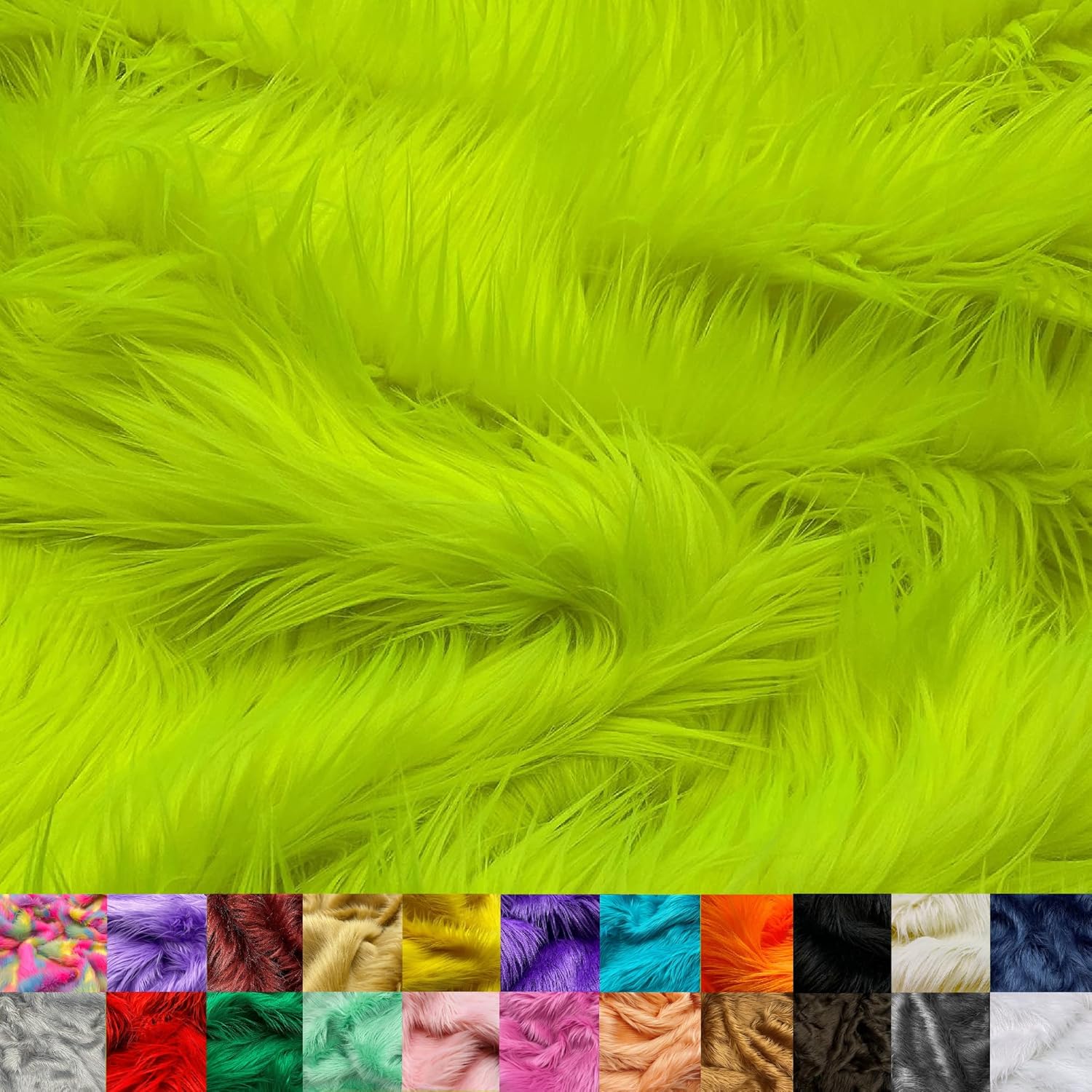 Ice Fabrics Faux Fur Fabric - Soft Shaggy Mohair for DIY Projects