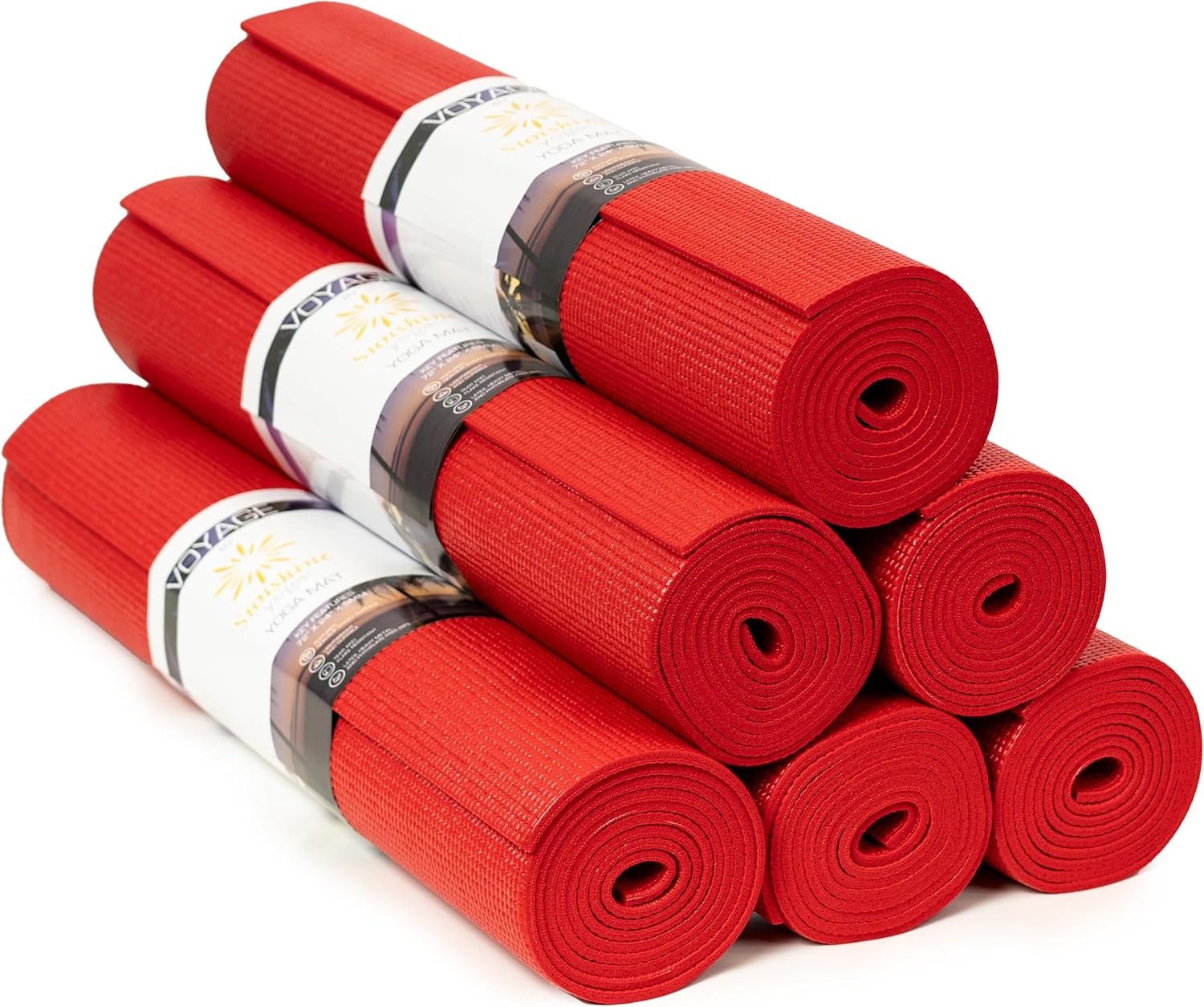 Sunshine Yoga Voyage Yoga Mat - 6 Pack for Fitness