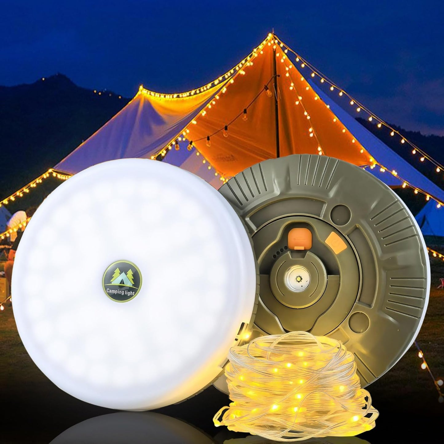 Waterproof LED Camping Light String - Quick Recovery