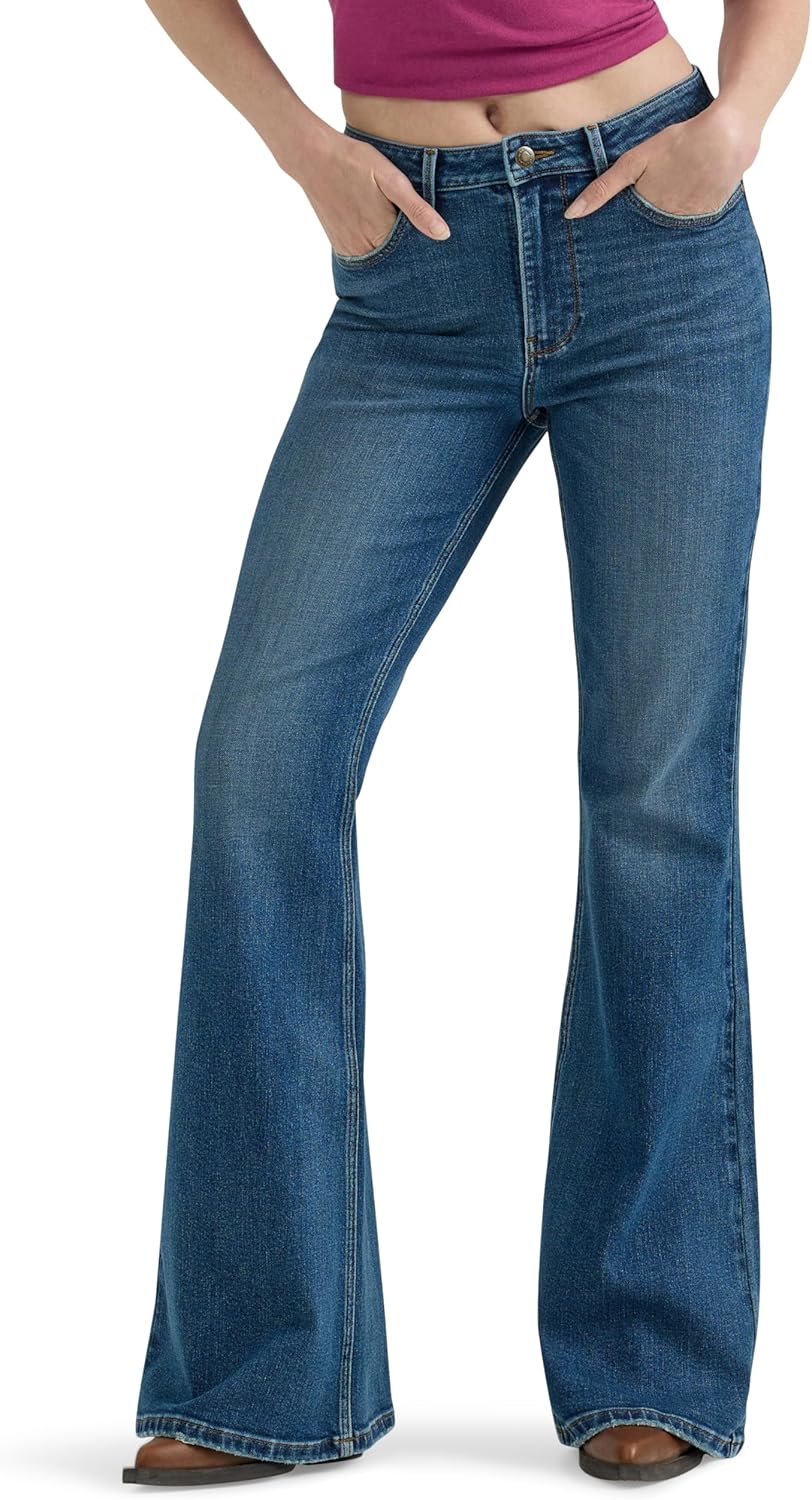 Wrangler Women's High Waisted Fierce Flare Jean for Style