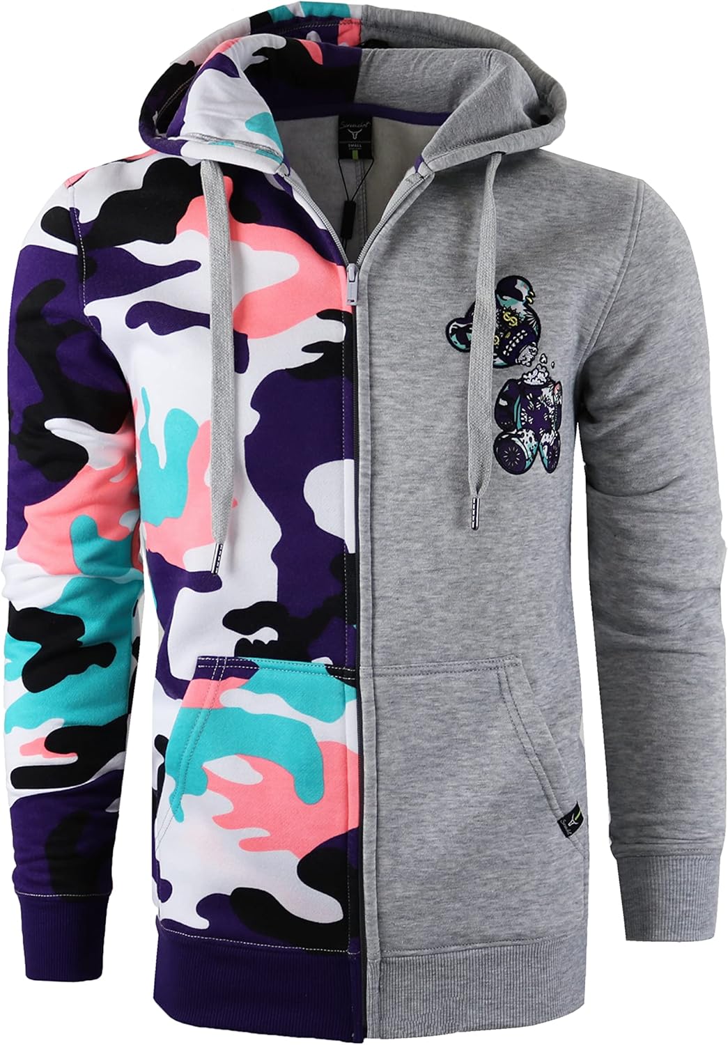 SCREENSHOT Mens Urban Premium Fleece Hoodie with Cartoon Design