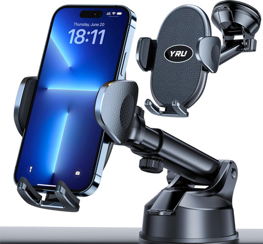 360 Rotatable Car Phone Holder with Strong Suction - YRU [2025 Upgraded]