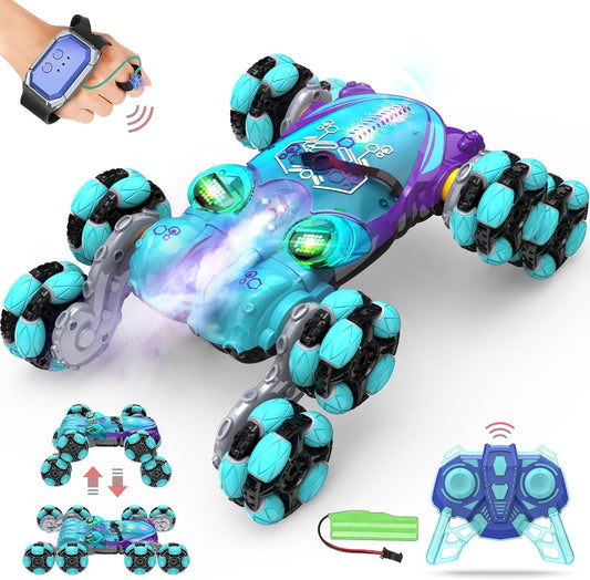 8WD Gesture Sensing RC Stunt Car - Lights & Spray Effect!