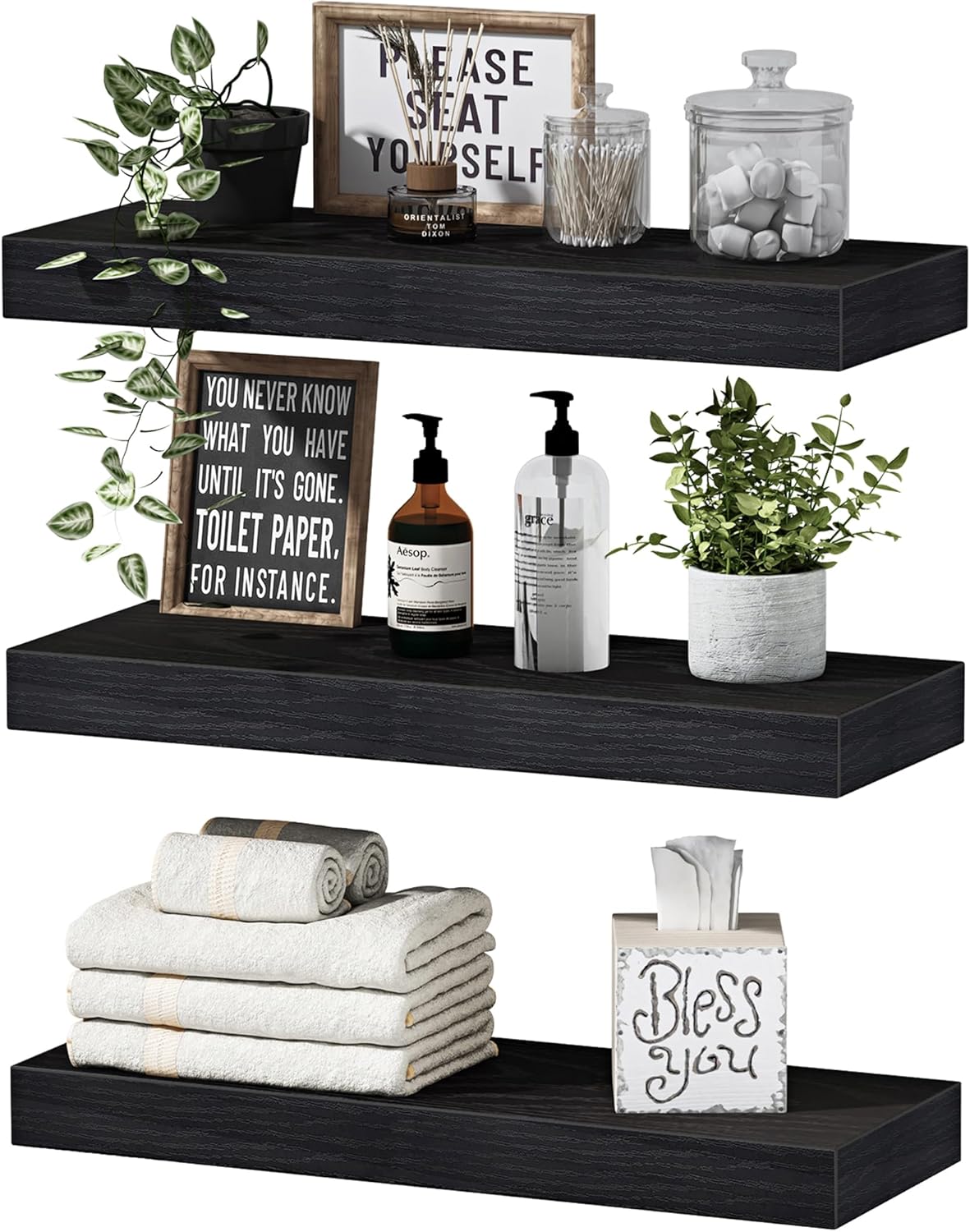 QEEIG Floating Shelves for Wall - Stylish Storage Solution