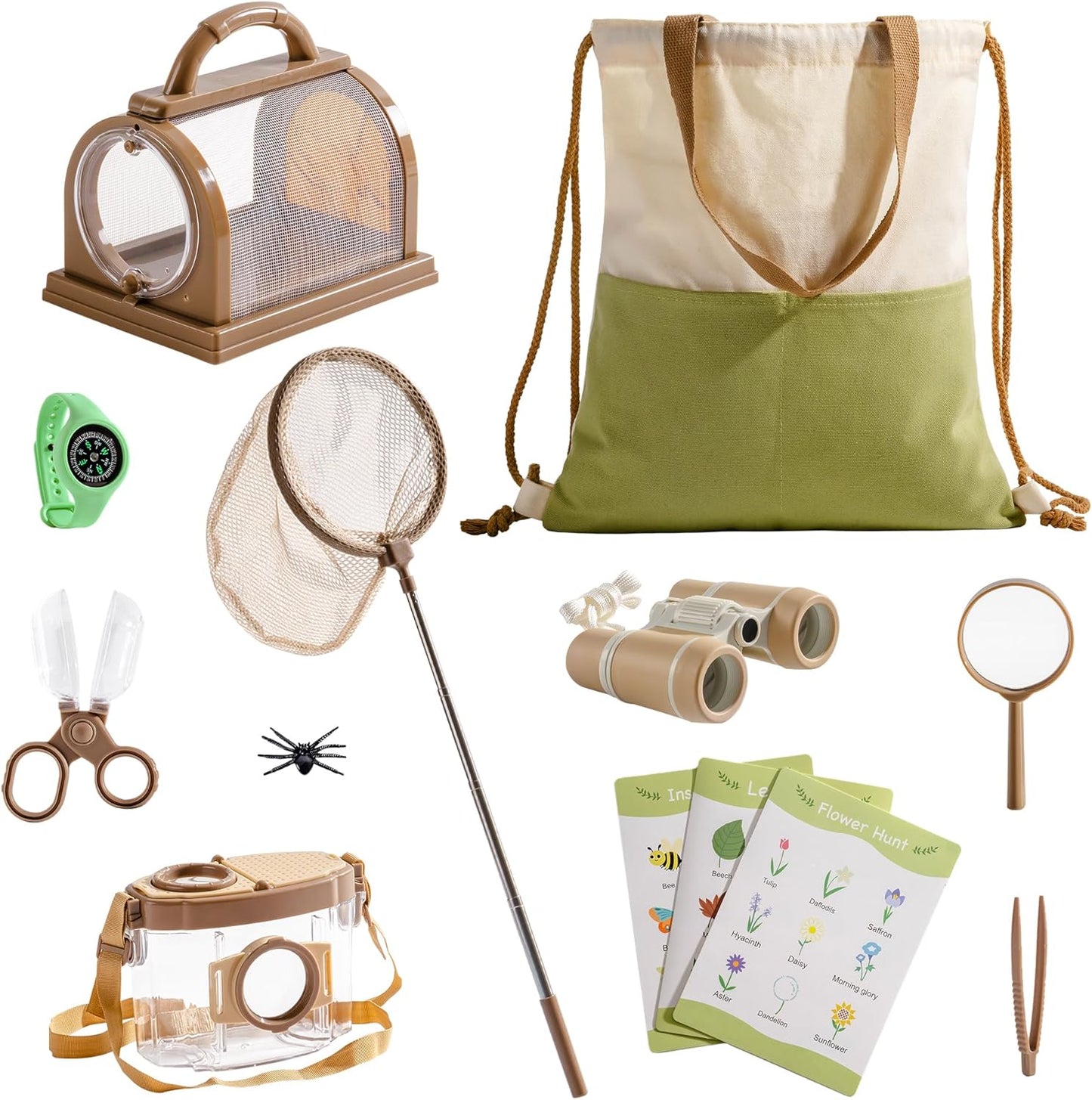 ROBOTIME Explorer Kit for Kids - 12PCS Bug Catching Adventure