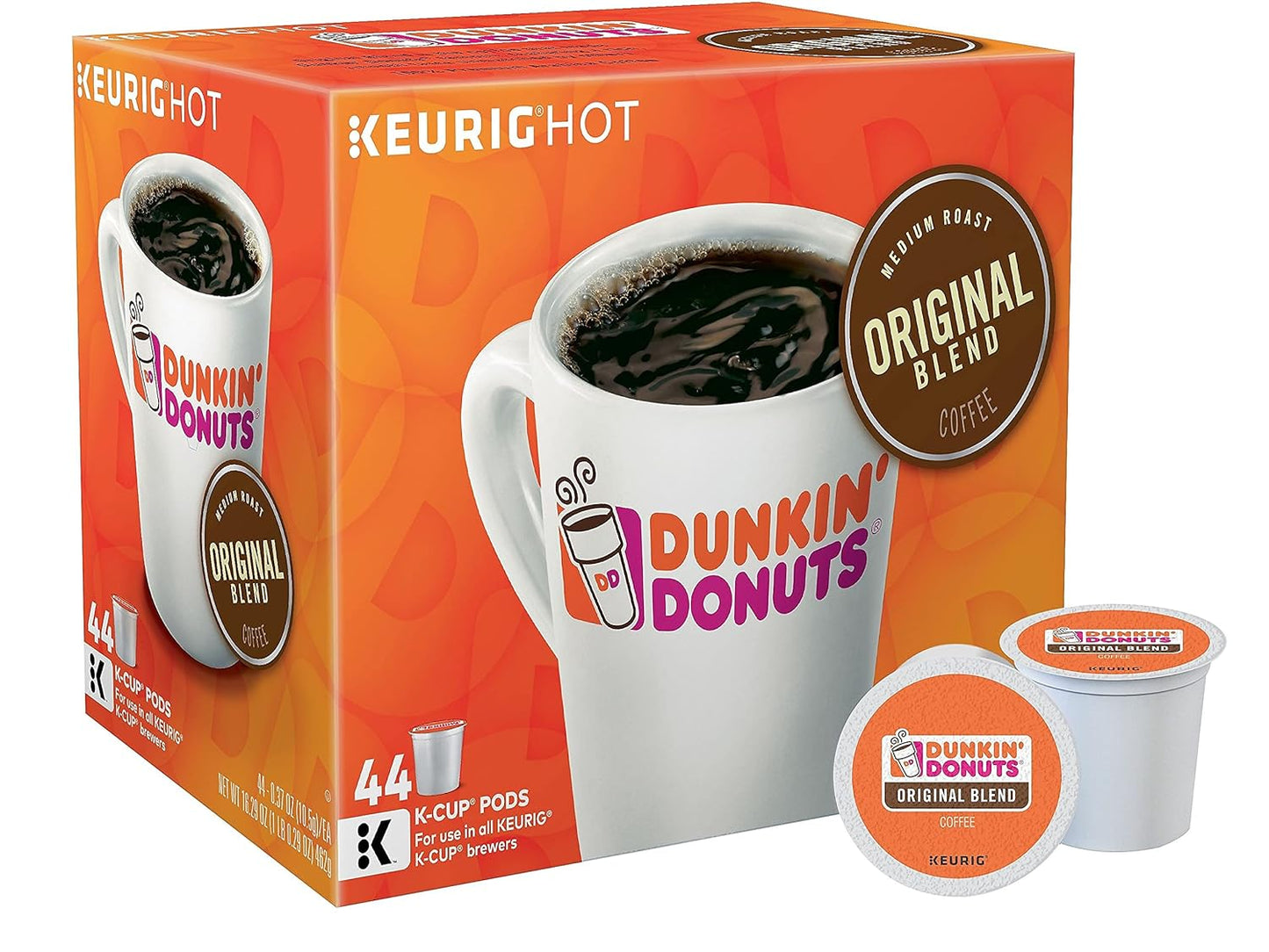 Dunkin' Donuts Original Blend K-Cup Pods - Energizing Medium Roast