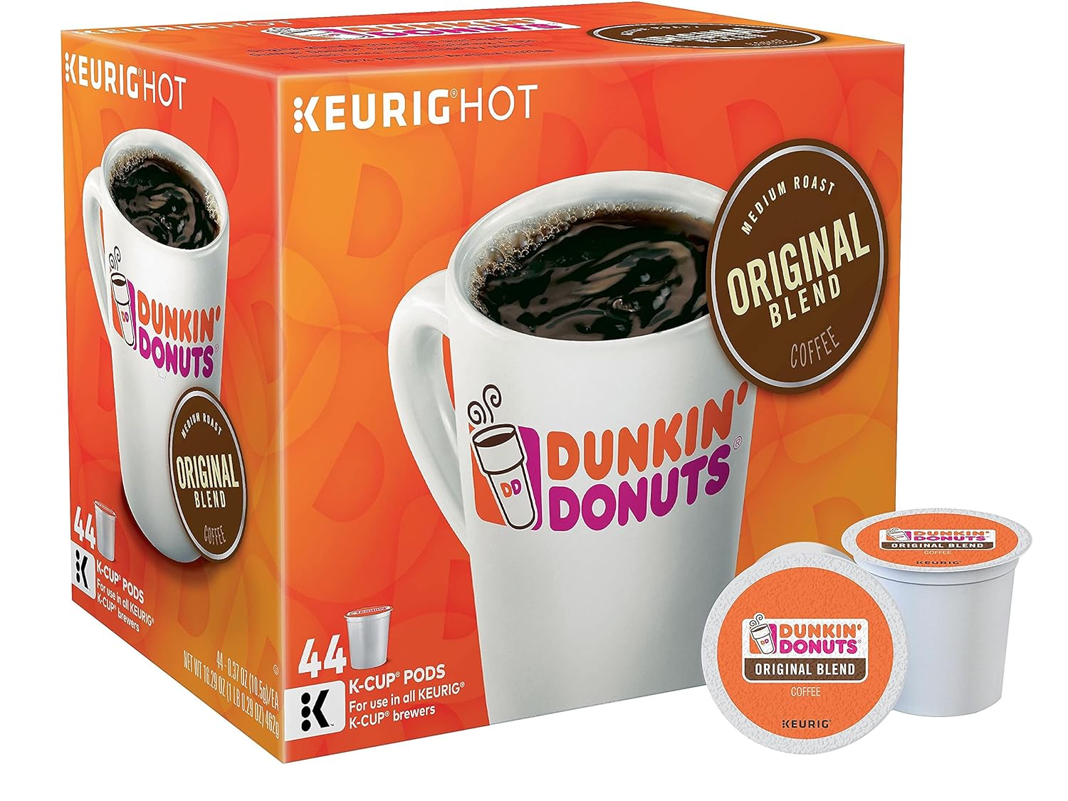Dunkin' Donuts Original Blend K-Cup Pods - Energizing Medium Roast