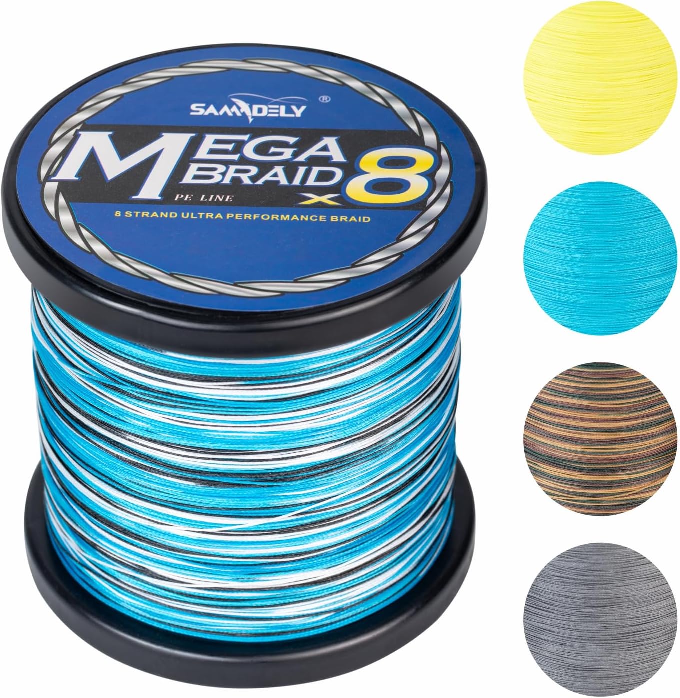 Samdely Braided Fishing Line - No Stretch, Abrasion Resistant