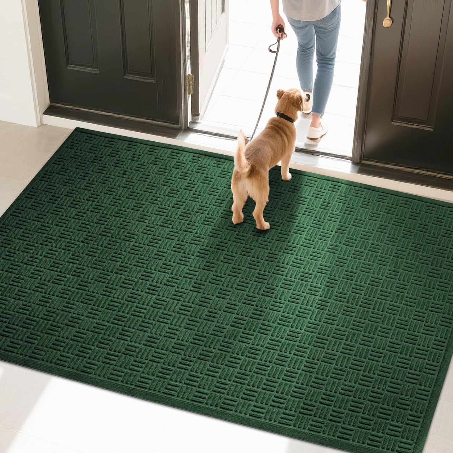 Mibao Front Door Mat Indoor Outdoor Waterproof Non-Slip 61.5in x 36