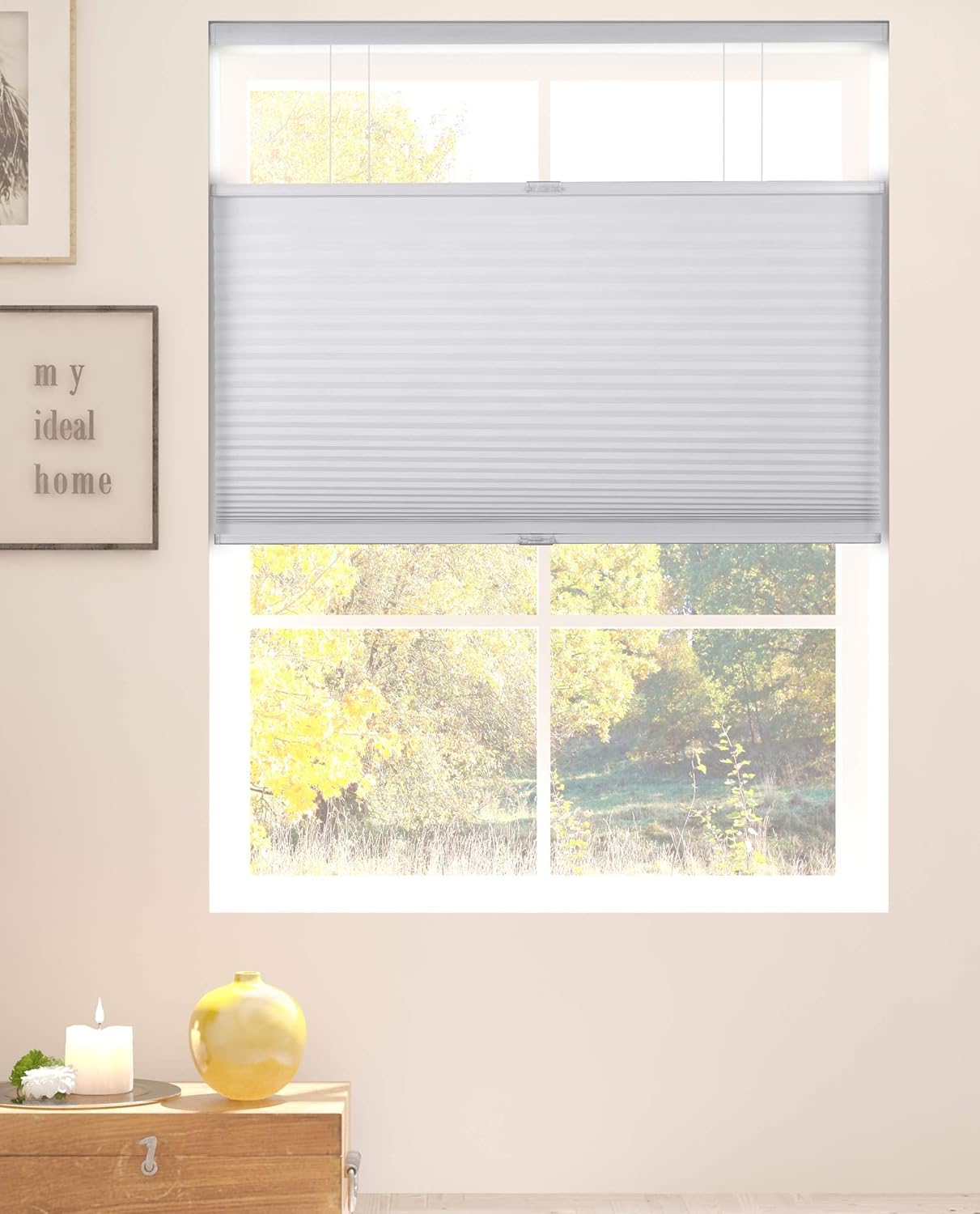 Arlo Blinds White Room Darkening Cordless Cellular Shades 26in W