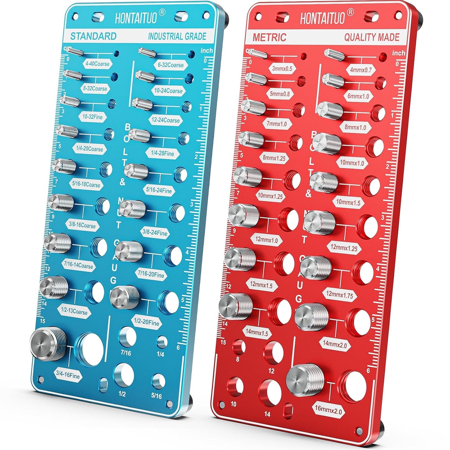 42 Nut and Bolt Thread Checker for Standard and Metric Sizes