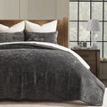 Plush King Size Velvet Quilt Set for Elegant Home Décor
