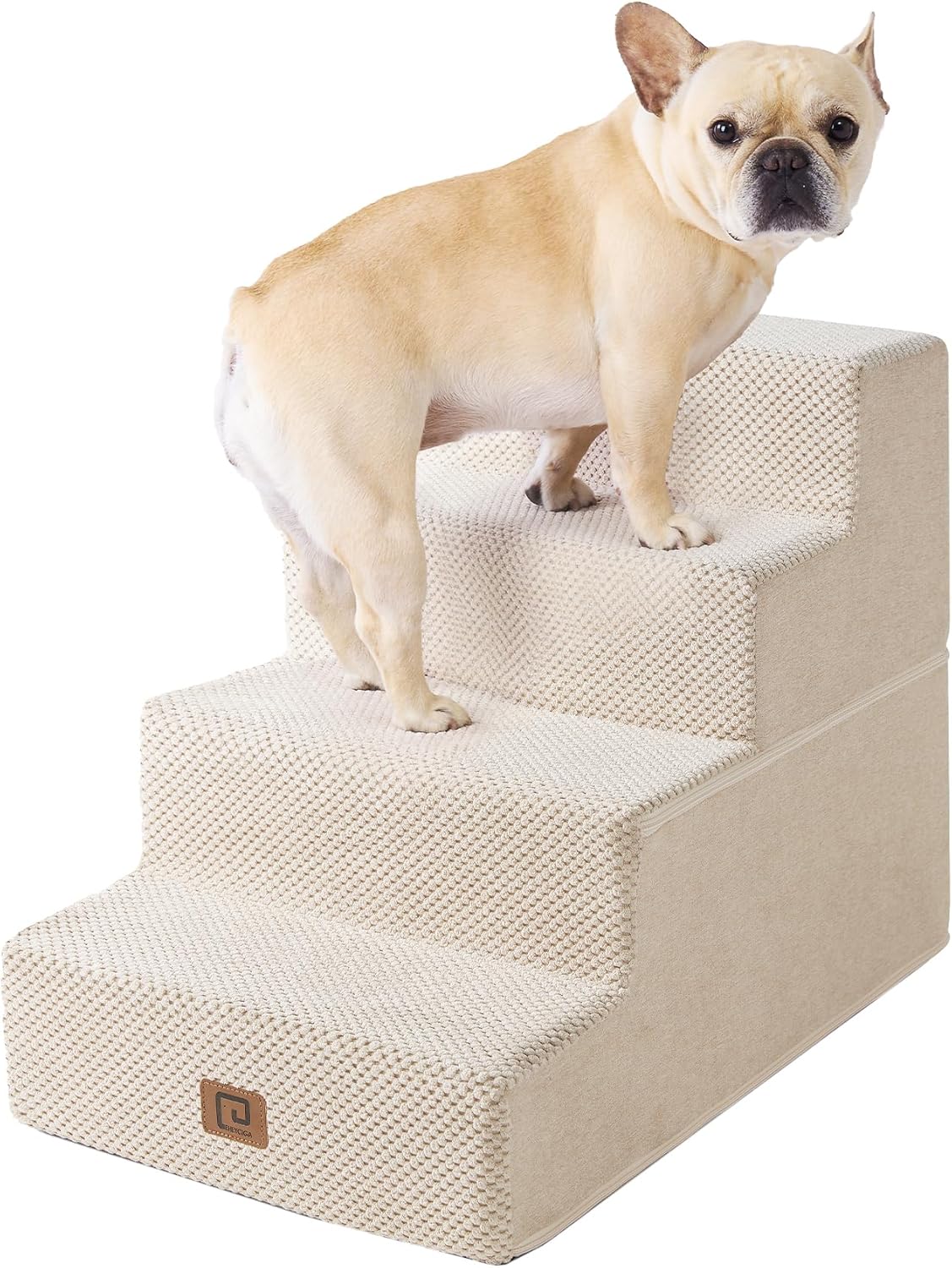 EHEYCIGA Dog Stairs for Bed - 4-Step Pet Steps for Small Dogs
