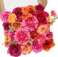 Alecono Artificial Flowers Orange and Hot Pink Silk Bouquet - DIY